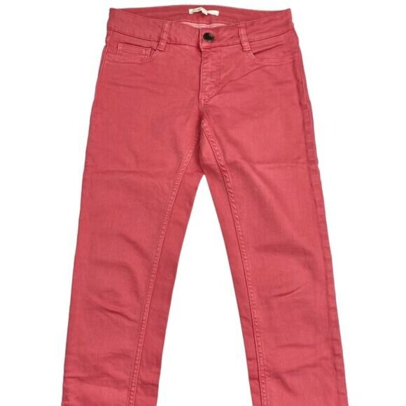 MAJE Broder Tomette Skinny Jean Sz XS Washed Red Pink - Picture 3 of 8